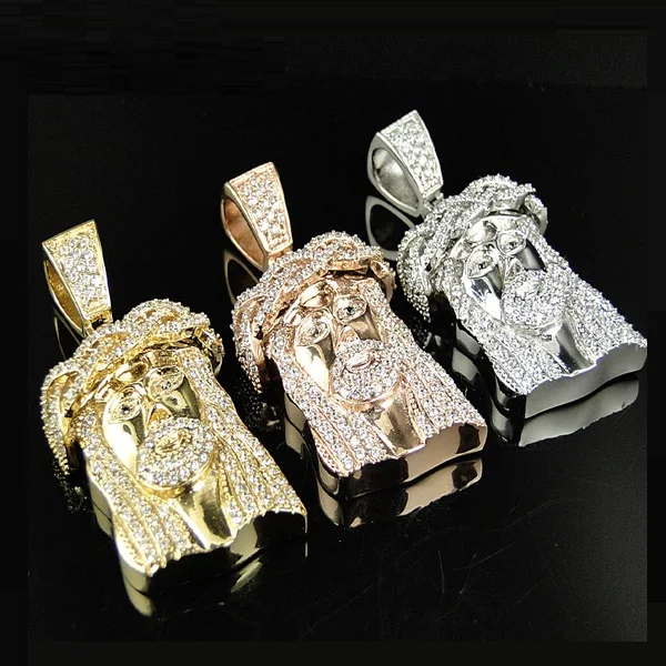 Желтое Золото и белое покрытие с 2" бисера цепи, bling micro pave Иисуса кусок, ожерелье цепи для мужчин