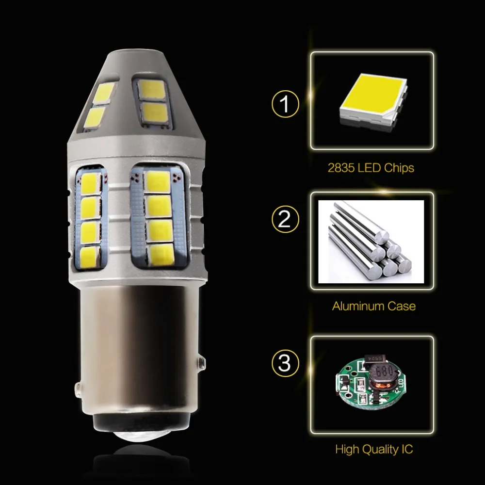 2 шт. BAY15D светодиодный Автомобильные фары 1157 P21/5 Вт светодиодный лампы 30SMD Авто Задние Стоп сигнал обратного DRL лампа цвет: желтый, белый красный 12V 24V