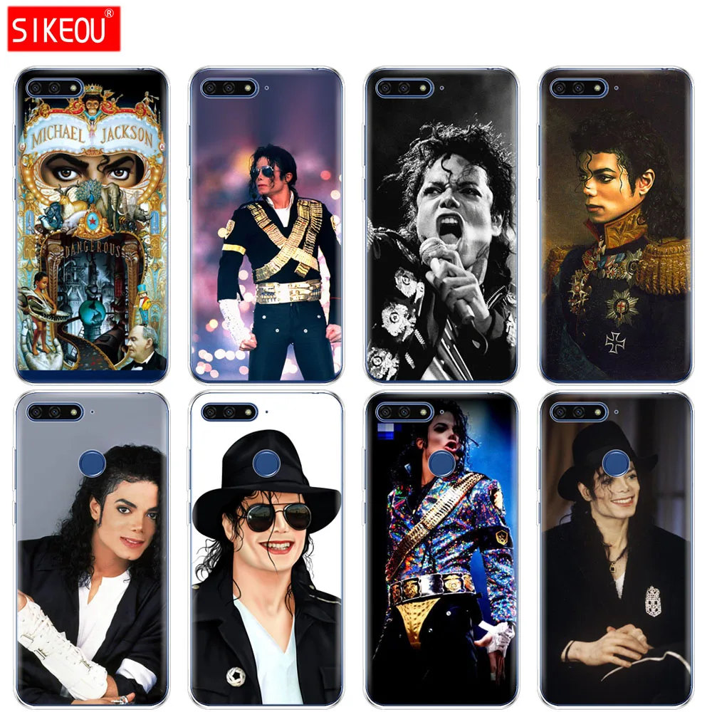 

Silicone Cover Phone Case For Huawei Honor 7A PRO 7C Y5 Y6 Y7 Y9 2017 2018 Prime Michael jackson