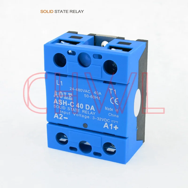 Высокое качество 1 шт. твердотельные реле модуля Ash-C 40DA 40A/250 В 3-32vdc Вход 24-480vac Выход