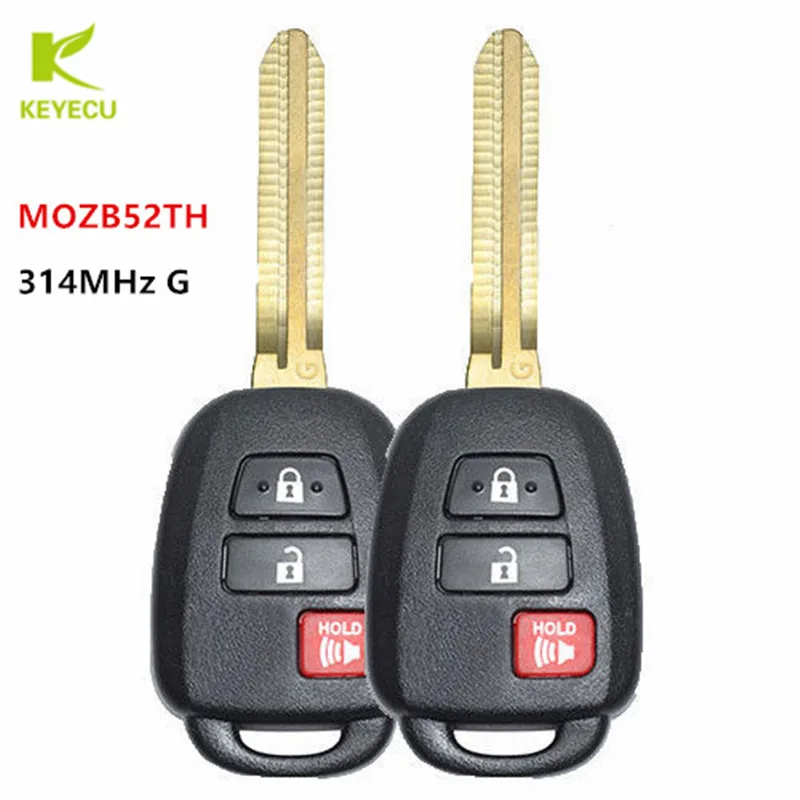 KEYECU 2PCS X Replacement Remote Key Fob 314MHz With G Chip for Scion