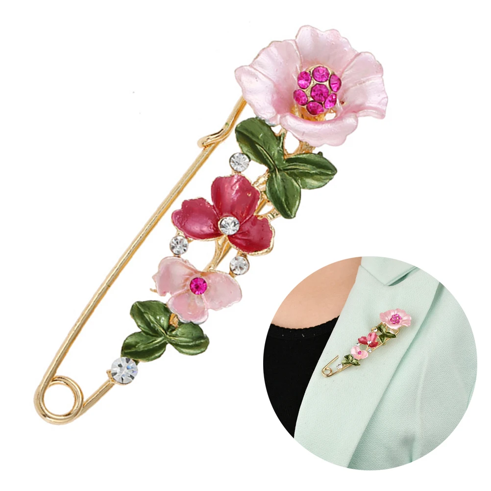 Womens Fashion Flower Brooch Elegant Pin Jewelry Accessories Clothing