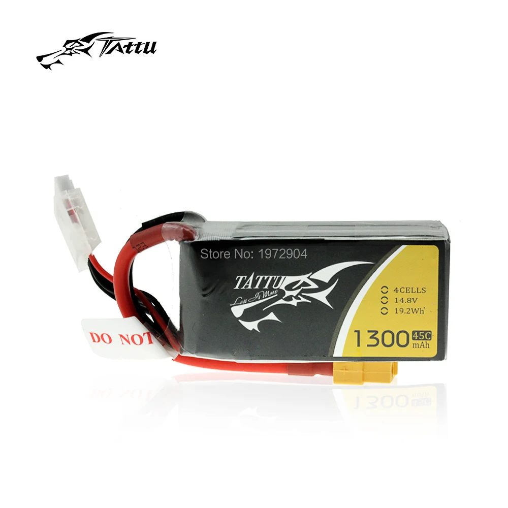 Литий полимерный аккумулятор TATTU 45C 4S 14 8 в 1300 мАч 1550 1800 с разъемом XT60 для