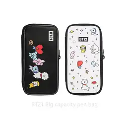 Новый Kpop BTS BT21 Bangtan обувь для мальчиков милый Q версия косметичка большой ёмкость пенал сумка хранения школьные принадлежности Инструменты