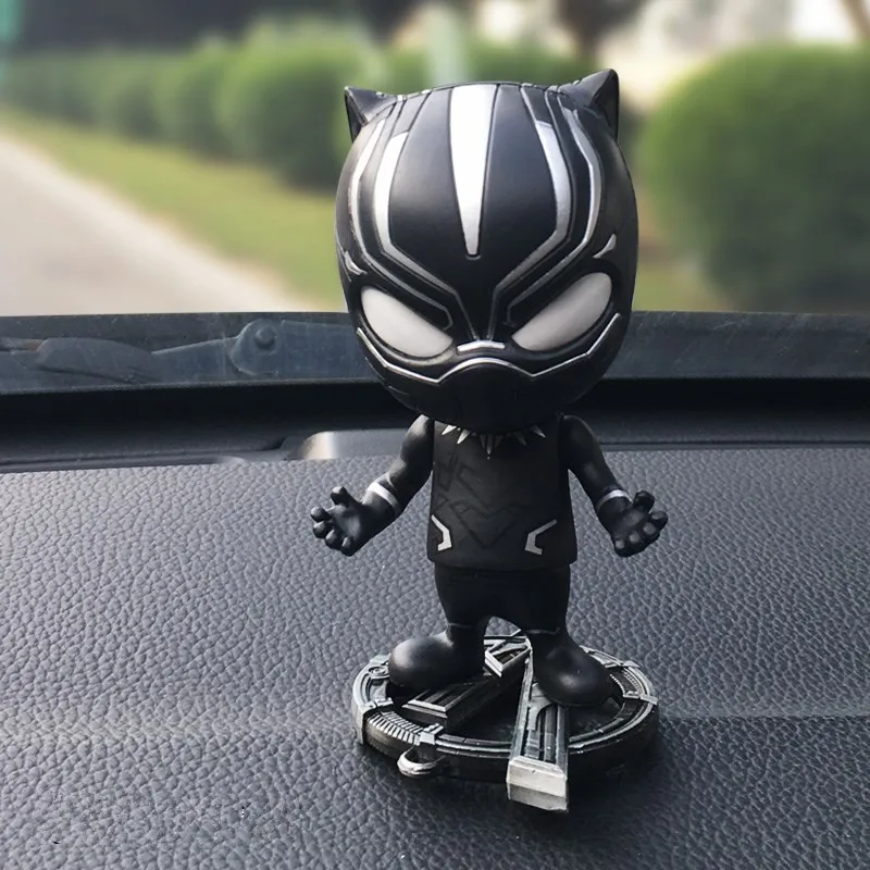 

Car Ornaments Cartoon Shaking head for Black Panther Doll Toy Automobile Dashboard Decoration Accessories Home Gifts Styling