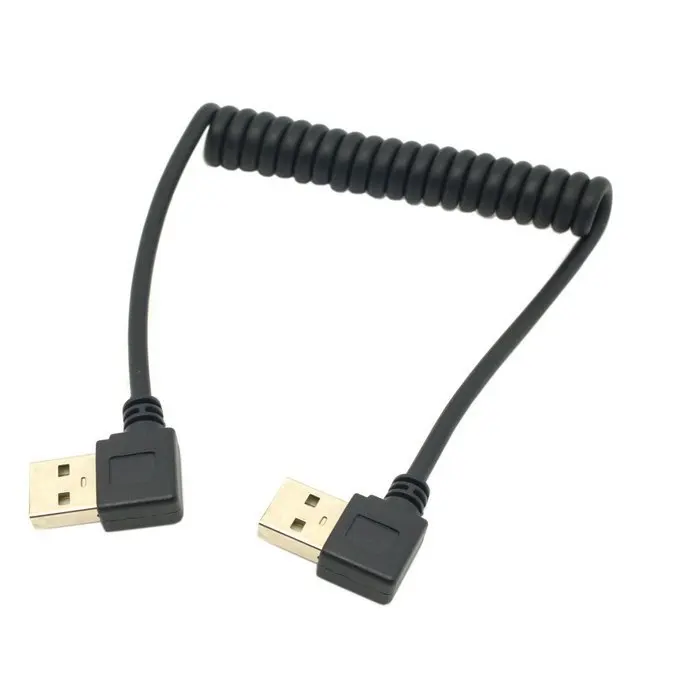 

CYSM 10pcs/lot Flexible Elastic Stretch Fast Charge USB A Male to USB 2.0 A Male Data Cable