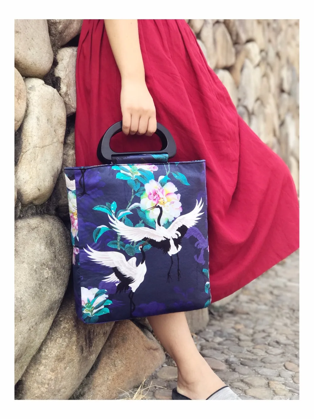 17.3X9.5cm Solid Wood Purse Frame D Shape Wooden Purse Handle Handmade