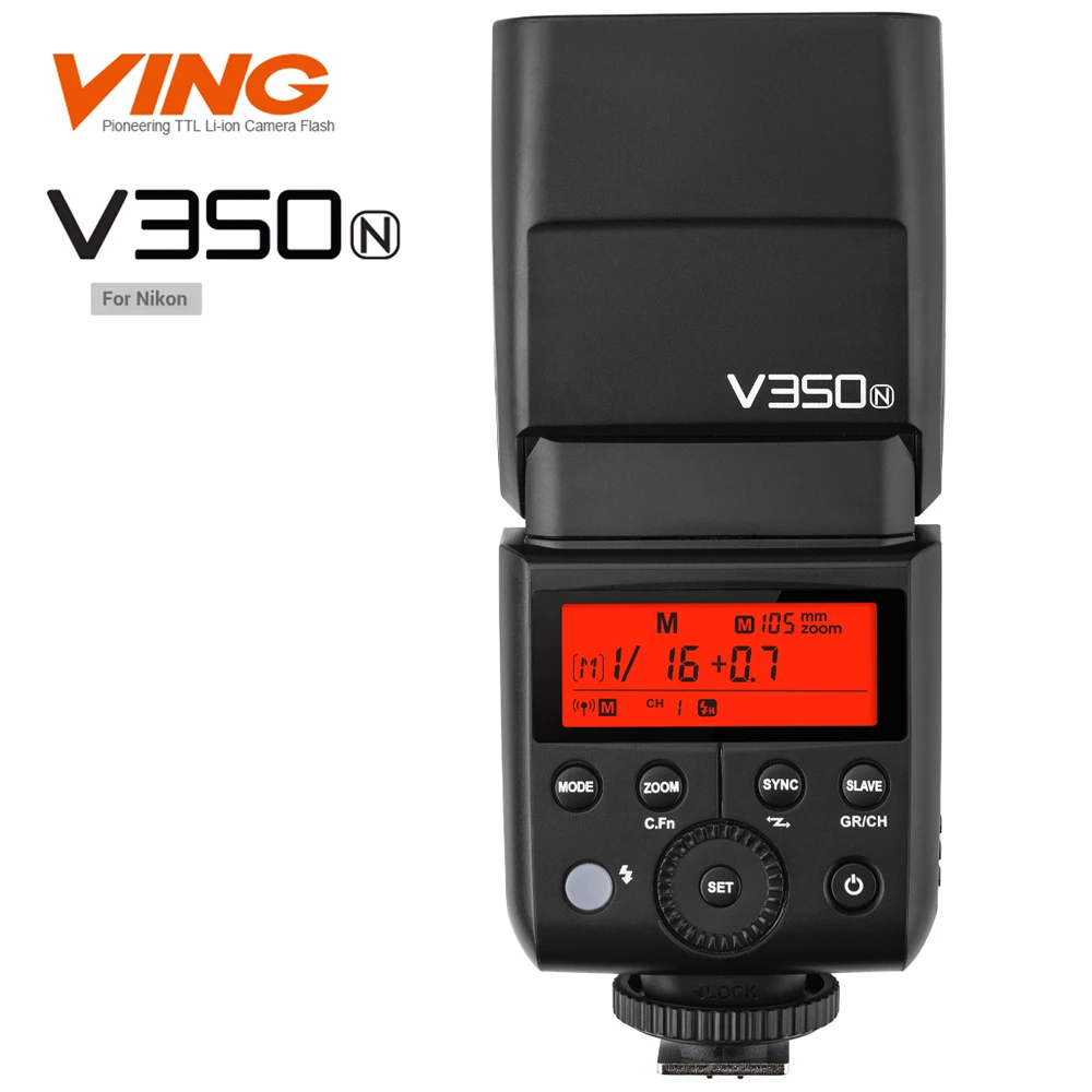 Godox V350N TTL HSS Knippert Voor Nikon D3100 D3200 D5200 D5300 D7100 D810 D750 D90 D700 Serie van Camera Godox V350N TTL HSS Knippert Voor Nikon D3100 D3200 D5200 D5300 D7100 D810 D750 D90 D700 Serie van Camera