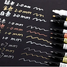 3 шт./лот наконечник 0,7/1/2 мм, быстро сохнут, постоянный знак маркеры для ткани металла для нанесения хайлайтера художественный маркер, файнлайнер, для рисования