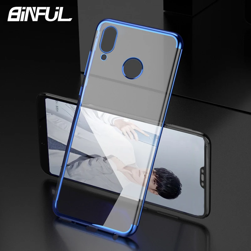 

Huawei P20 Lite Case Cover Transparent Plating TPU Soft Silicone Back Cover For Huawei P20Lite P20 Pro Nova 3E Case Phone Coque