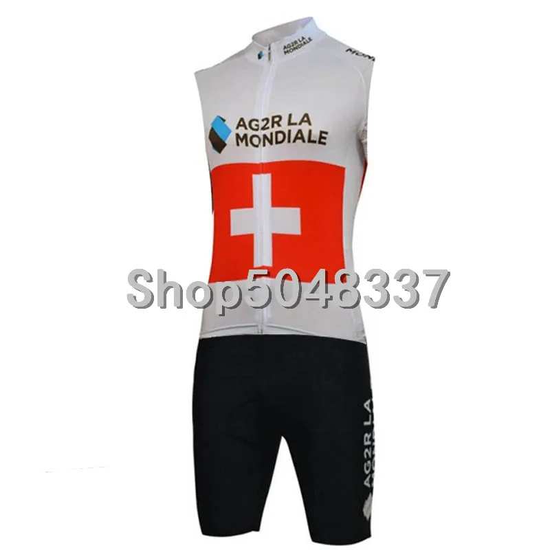 

AG2R Men's Triathlon Sports Cycling Clothing outdoor Quick Dry Breathable Sleeveless Cycling Skinsuit Ropa De Ciclismo Maillo