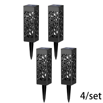 

4pcs LED Solar Lights Garden Pathway Lawn Lamp For Garden Lamp Lantern Decoration Outdoor Waterproof Path Night Light Wireless