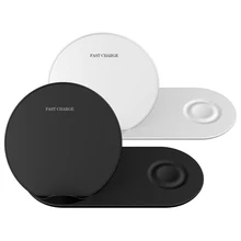 3 в 1 Qi для iphone xiaomi samsung Galaxy Note 9 S9 gear S3 часы беспроводное быстрое зарядное устройство Индукционная зарядная станция Док-станция Подставка