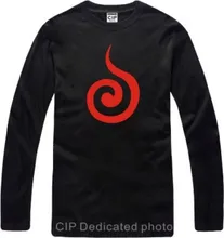 New Men’s long sleeve T shirt Slim Naruto seal Cotton Top Casual Hooded Fashion