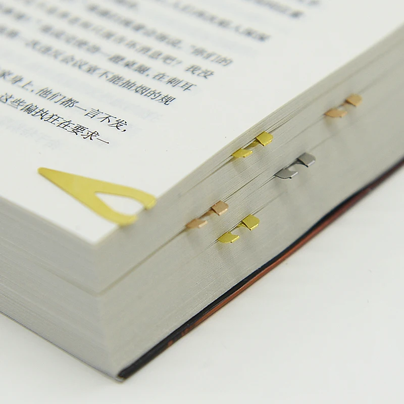 Brief Style Coloful Metal Paper Clip Bookmark Stationery School Office Supply 20 pcs/pack H0004