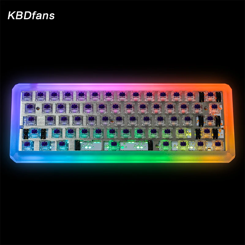 KBDfans 5 deg Прозрачный матовый акриловый CNC 60% чехол