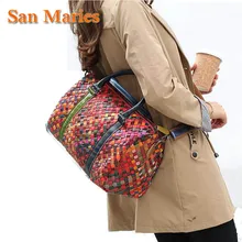 Сумки San maries Высококачественная женская сумка через плечо Boston женская сумка Sac основной из натуральной кожи кошельки и сумки