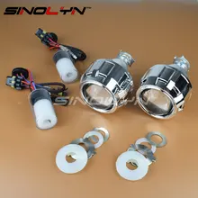 SINOLYN HID Мини 2.5 дюйм(ов) H1 Bi xenon Объектив Проектора H4 H7 лампы Silver/Black Кожухи Фар Линзы Стайлинга Автомобилей WST