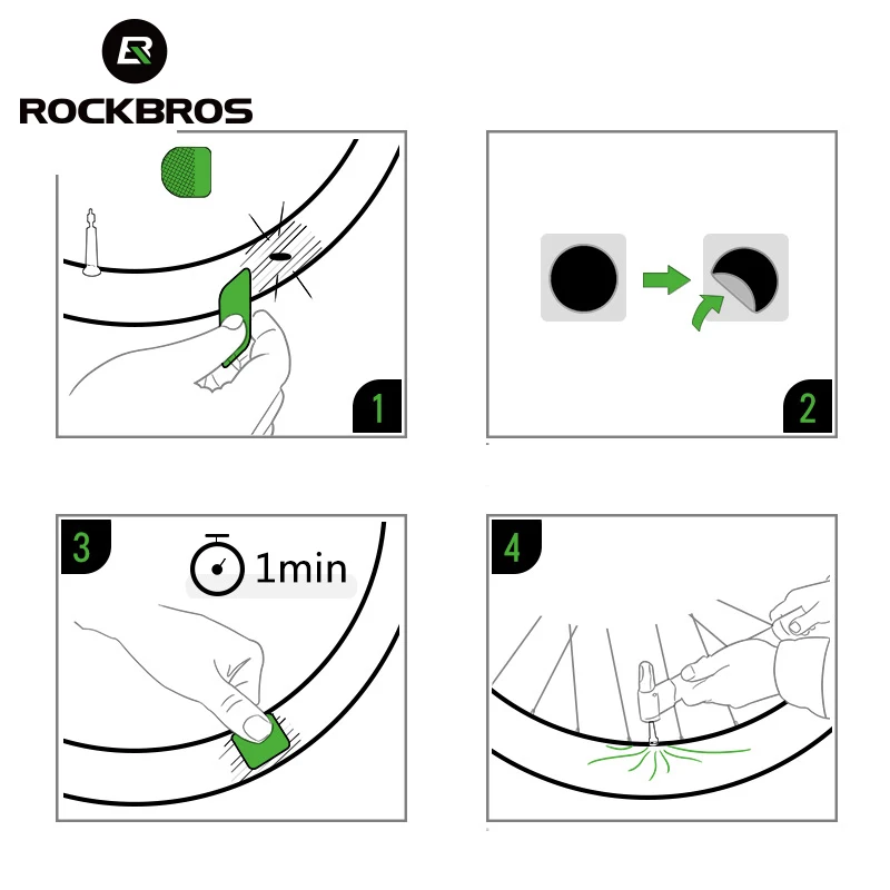 Набор для ремонта шин ROCKBROS велосипедная внутренняя шина портативная круглая