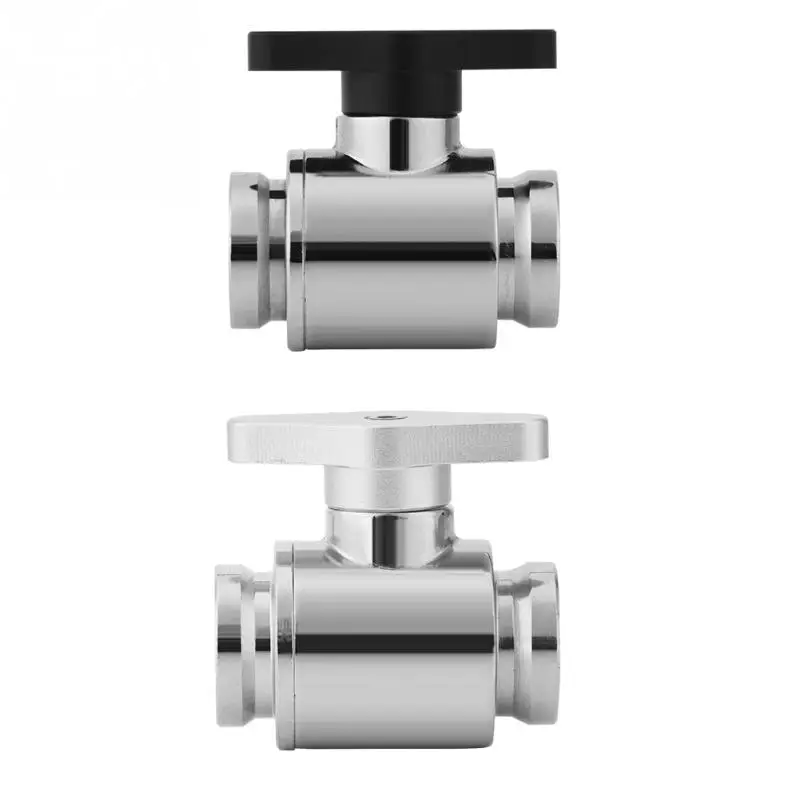 G1/4" Internal Thread Silver Water Ball Valve with Handle for Computer