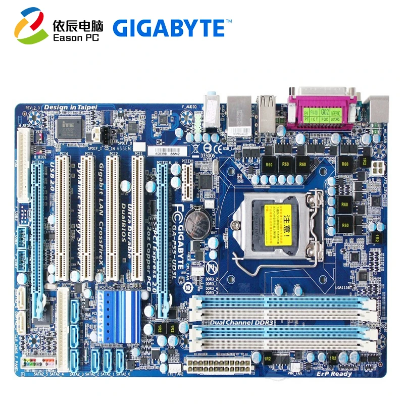 GIGABYTE GA-P55-UD3L LGA1156 DDR3 i5 i7 блок питания ATX