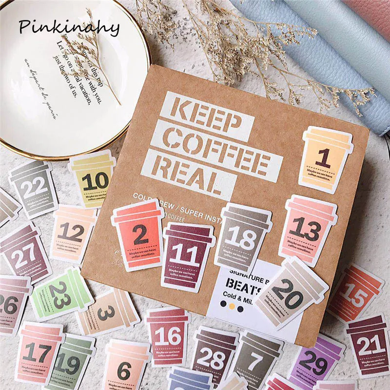 

Vintage Month Calendar Diary Paper Mini Small Bullet Kawaii Decor Planner Stickers Scrapbooking Label Stciker Flakes Stationery