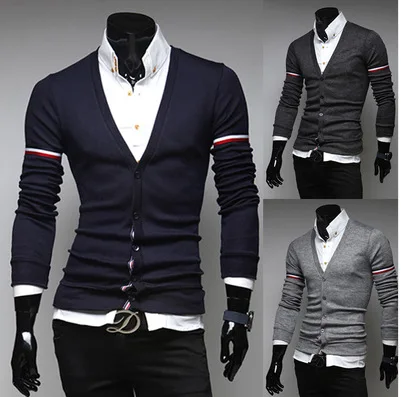 2017 de La Moda de Primavera Casual suéteres Para Hombre