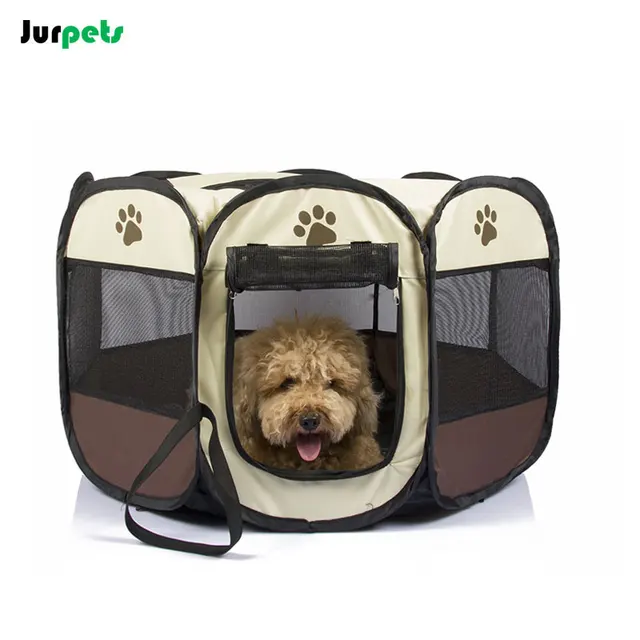 Foldable Octagonal Pet Tent Dog Fence Oxford Cloth Outdoor Cats Dogs