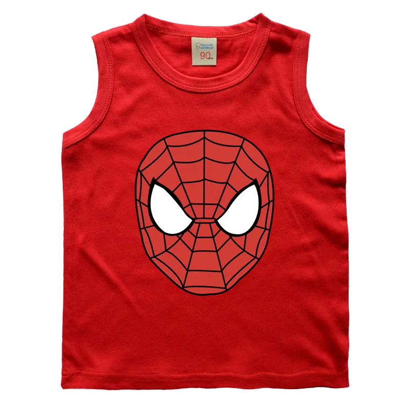 

Children Clothing 2018 Boy Girl new cartoon spiderman cotton vest T Shirt Tops for 1-6 years