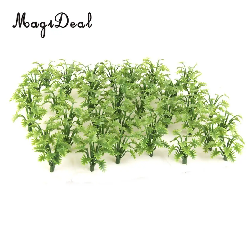 50Pcs Train Wargame Scenery Landscape Model Grass w/ Crushed Leaves 1/32-1/42 for Model Building Diorama Layout Accs