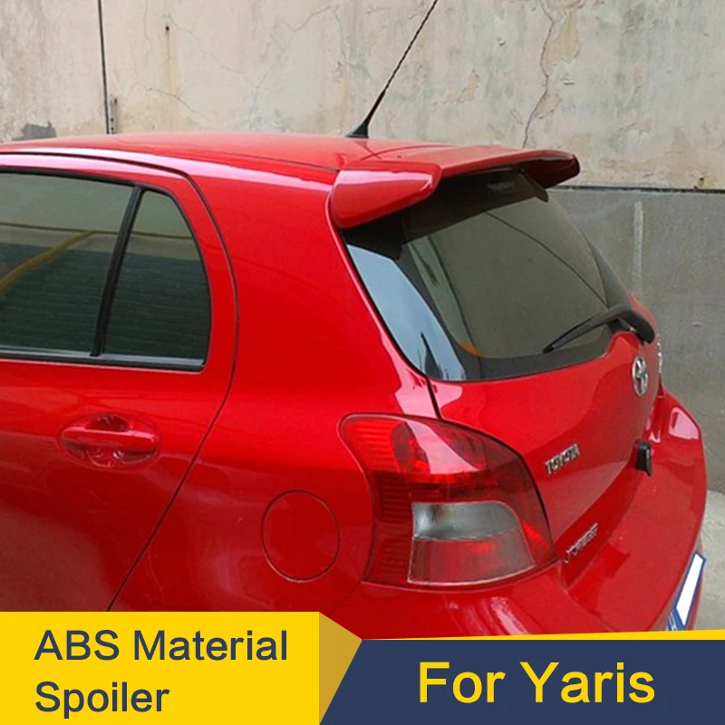 

Use For Toyota Yaris Spoiler Rear Trunk Lid Car Spoiler Wing 2008-2013 ABS Material Customize Color DIY Paint Sport Car Spoiler