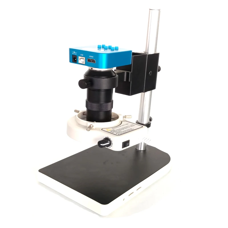 20MP Full HDMI USB industriële video digitale microscoop camera + mini tafel stand + 56 led ring light sourcing telefoon reparatie tools