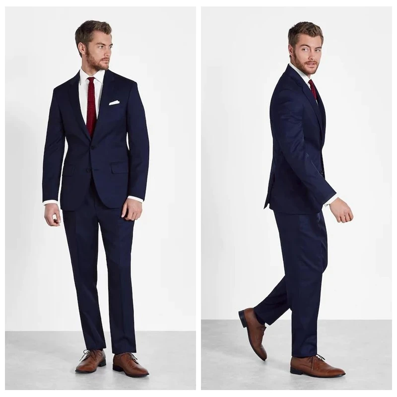 navy blue evening trousers