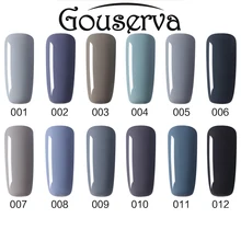 Gel Nail Polish 12 Colors Pick 1 UV Lamp Needed Nail Beauty For Nail Art Gray Series Nail Varnish Soak Off Gel Lucky Gouserva
