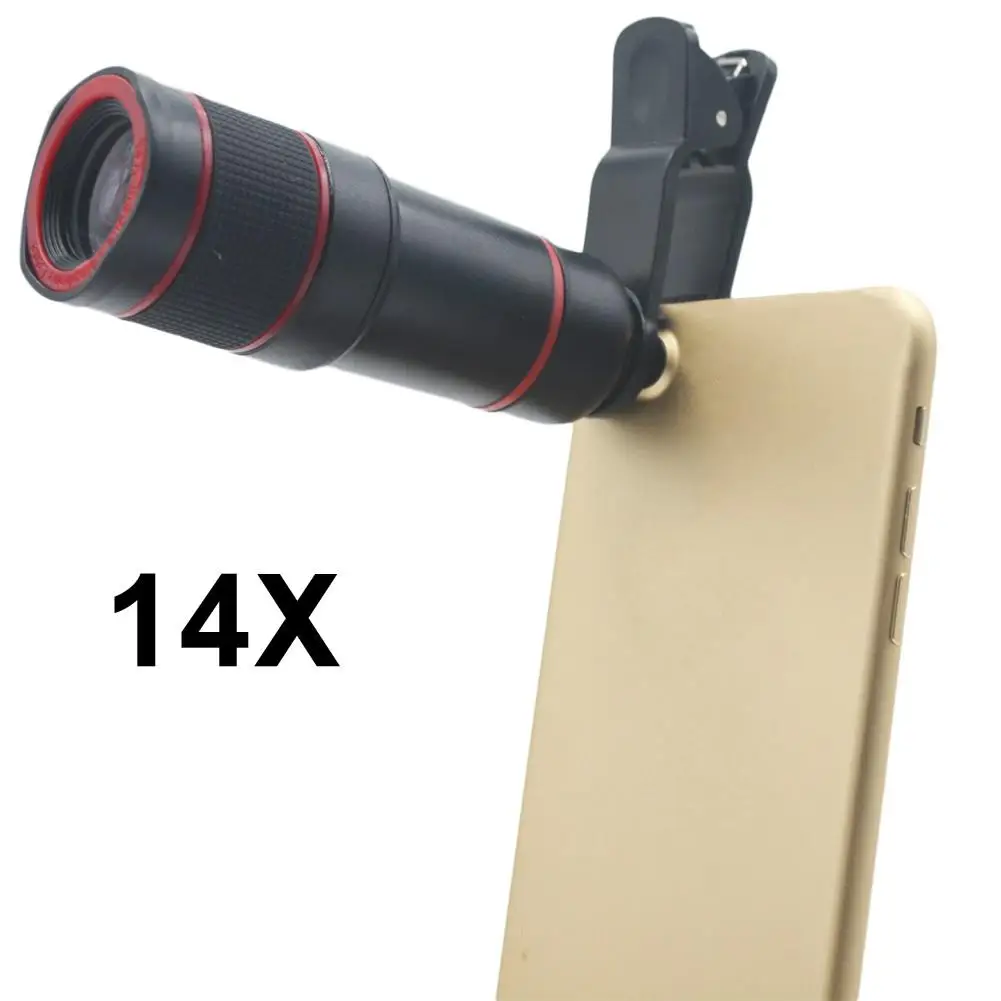 Universal 14X Zoom Telescope Lens Mobile Phone Optical Telephoto Lens