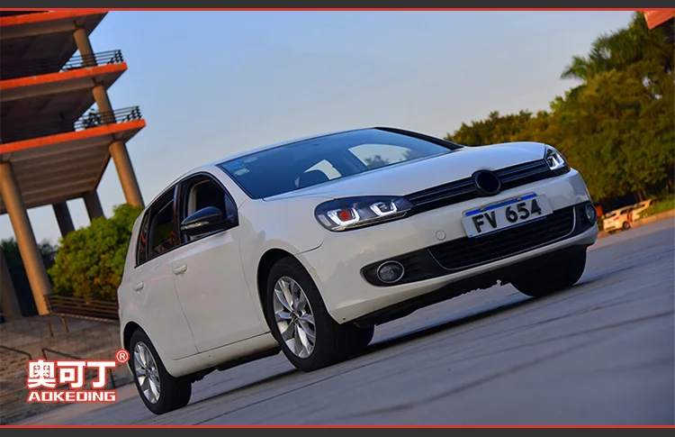 АКД Автомобиль Стайлинг для VW Golf 6 фар 2009-2012 динамический сигнал Golf6 светодиодный ДХО Hid лампы Глава Ангел глаз Bi Xenon луча аксессуары