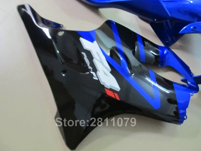 Пресс-форма для подходит для Honda CBR600 F4I 01 02 03 черно-голубые Обтекатели CBR600RR F4I 2001-2003 HU32