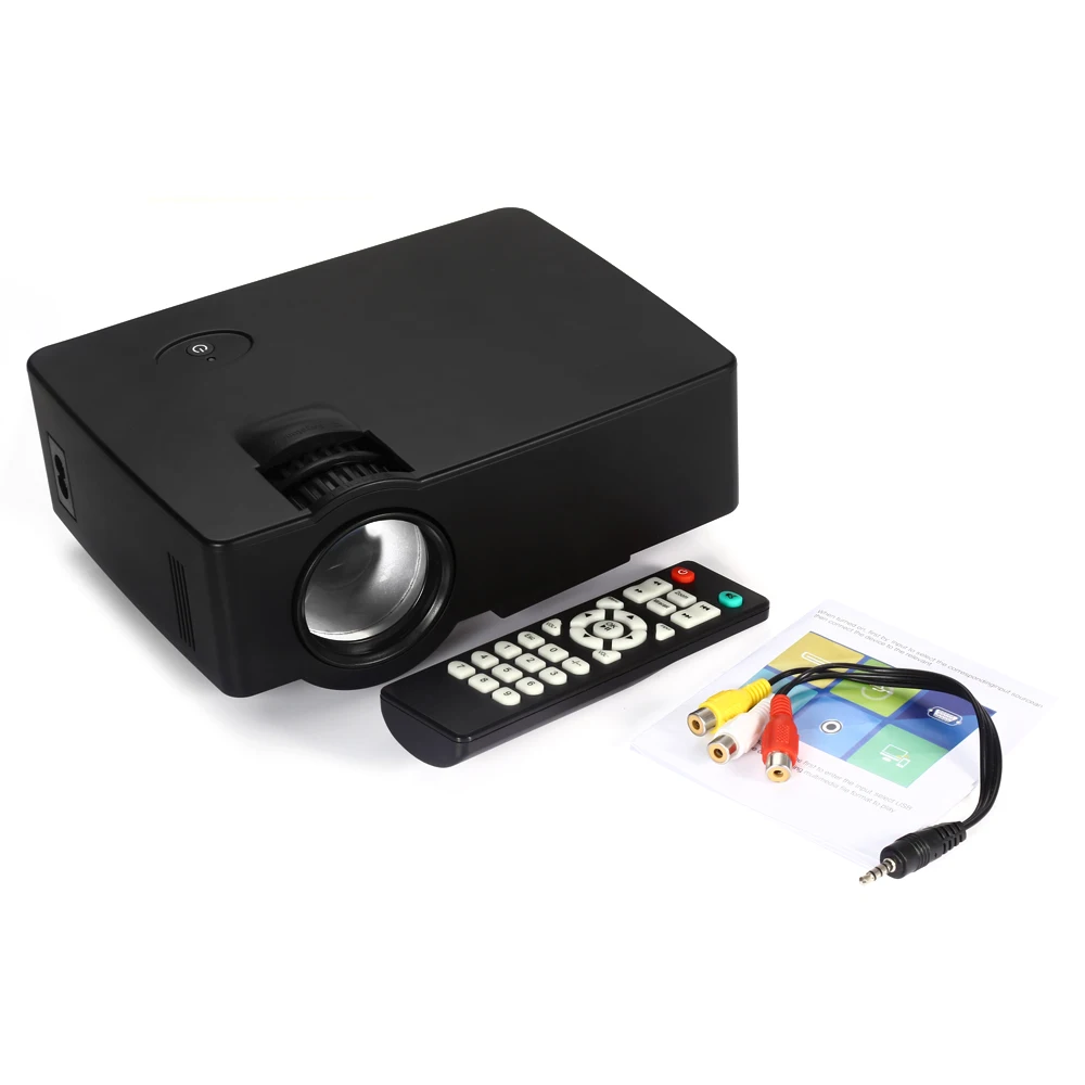 Coolux E08 LCD Projector 1500 Lumens 800 x 480 Pixels 1080P HD Media Player with Airplay Miracast