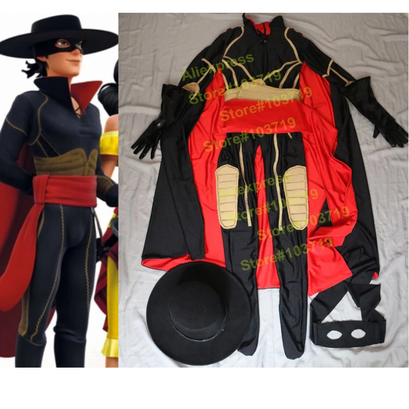 Hero Catcher High Quality Custom Made Hero Zorro Cosplay Costume Zorro