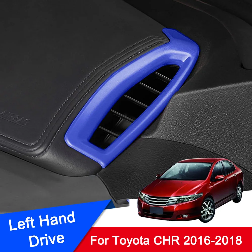 

2P Car Front Dashboard Air Vent Trim Cover For Toyota C-HR CHR 2016 2017 2018 LHD Accessories Air Conditioner Duct Outlet Covers