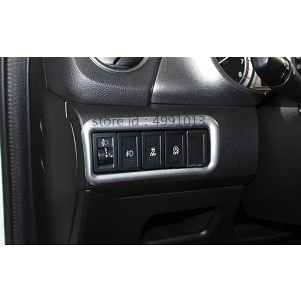 

Car detector stick ABS Chrome front head fog light switch button trim frame lamp panel 1pcs for Suzuki Vitara 2016 2017 2018