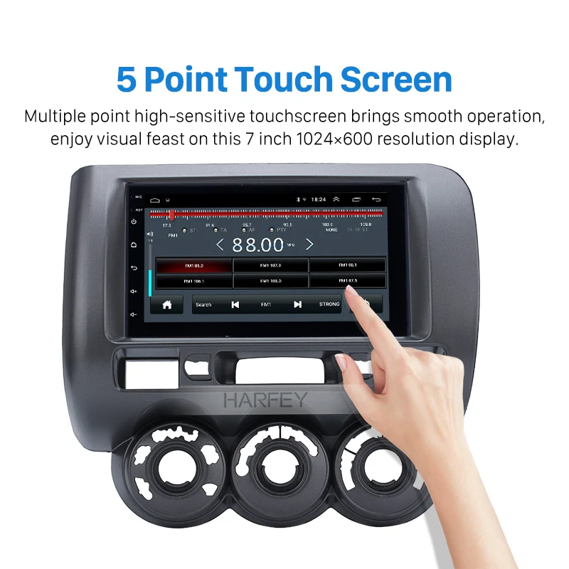 Best Harfey Car Media Player Autoradio for HONDA Jazz(Manual AC,RHD) 2002 2003-2008 Stereo HD 2DIN Android USB GPS Navi Mirror Link 4 Best Harfey Car Media Player Autoradio for HONDA Jazz(Manual AC,RHD) 2002 2003-2008 Stereo HD 2DIN Android USB GPS Navi Mirror Link 4