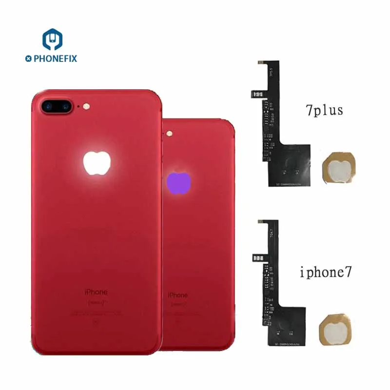 16 цветов Радужный светодиодный светильник с логотипом Apple гибкий кабель для регулировки цвета или выключения светильник с помощью прикосновения логотипа для iPhone 6 6S 6P 6SP 7 7P
