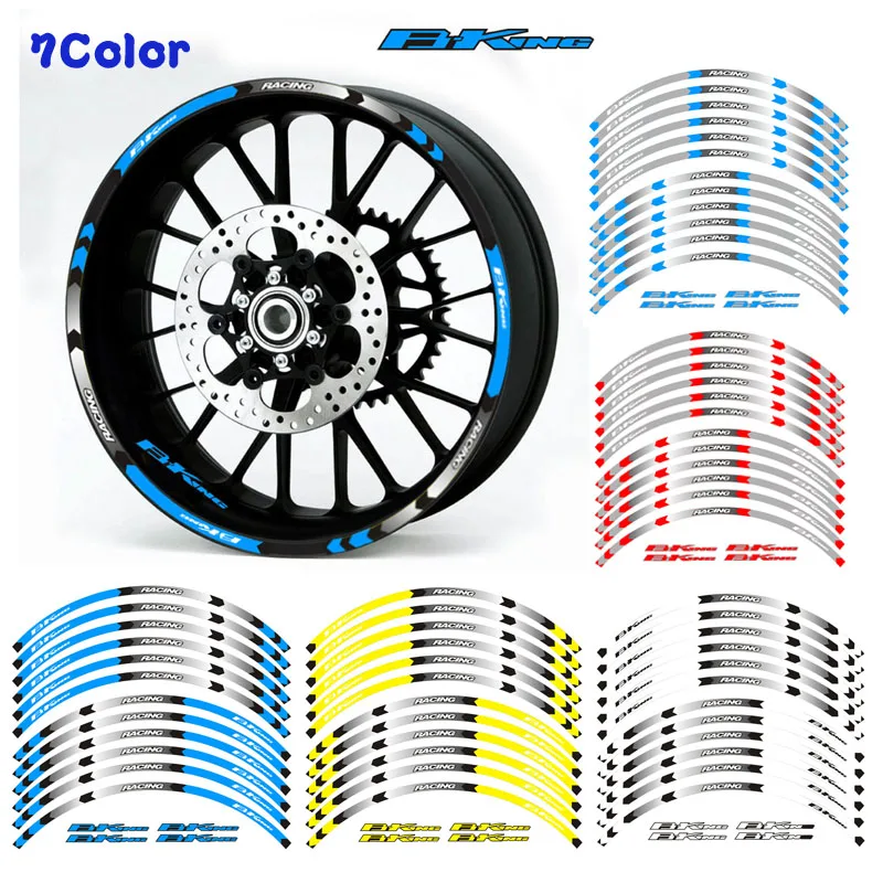 Обода мотоцикла, полосы, наклейки, 17 дюймов, клейкая отражающая лента для SUZUKI B-King 400 600 1300, Светоотражающая наклейка