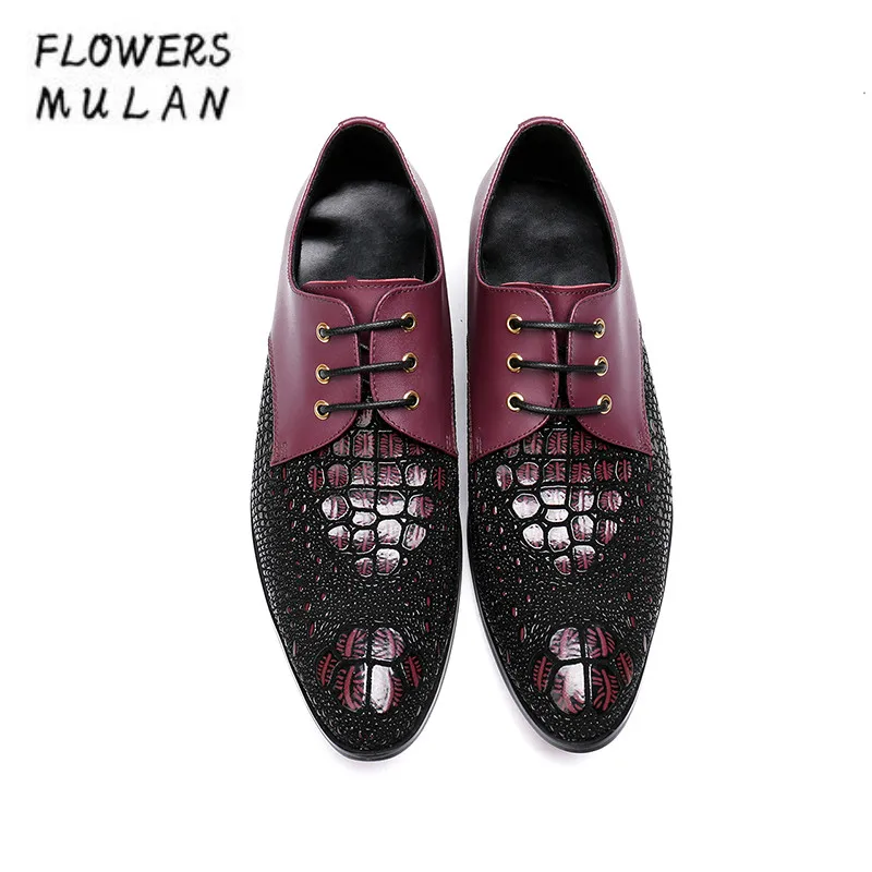 Legal Show Negócios Cavalheiro Rendas Calcanhar Nova Apontado Até as Homens Robusto Do Designers Show Dedo 2018 Moda Zapatos Calçados Crocodilo As Pé Couro De Sapatos 6q8nB
