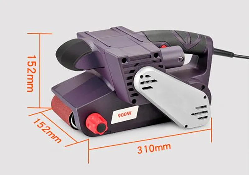 76*533 мм Электрический ленточный шлифовальный станок, 900 Вт полировальный шлифовальный станок Инструменты