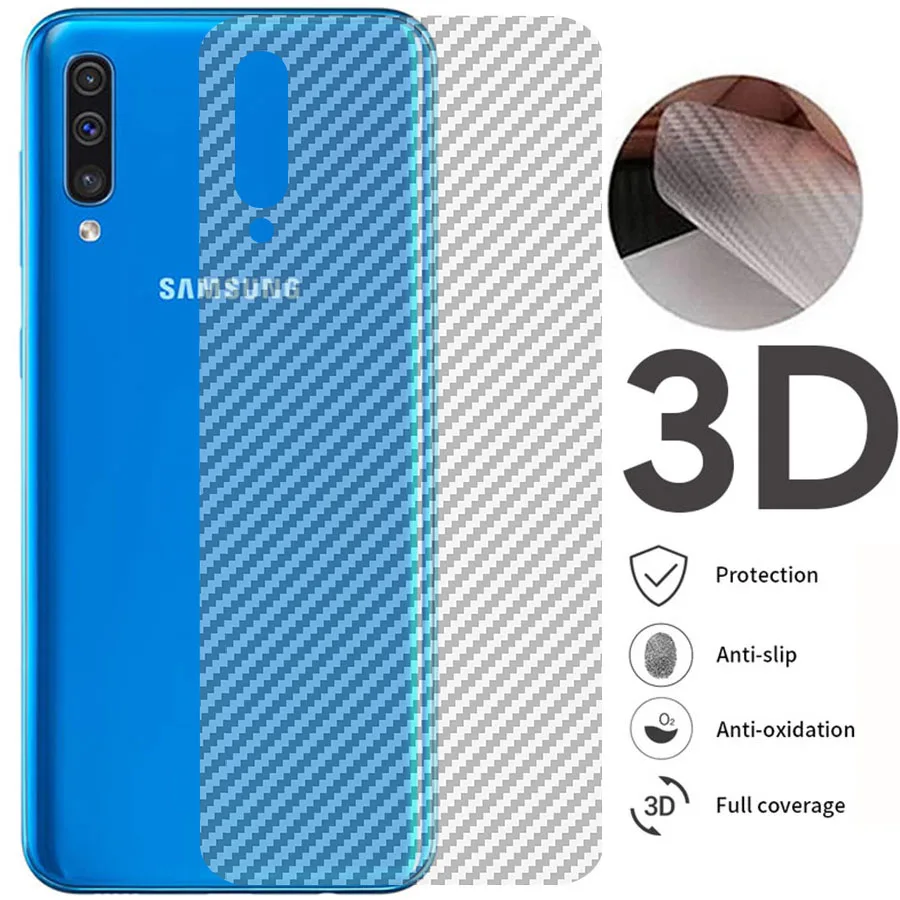 5 шт./лот 3D углеродное волокно протектор экрана для samsung Galaxy A50 A 50 SM A40 A505FD SM-A305F задняя крышка Защитная пленка