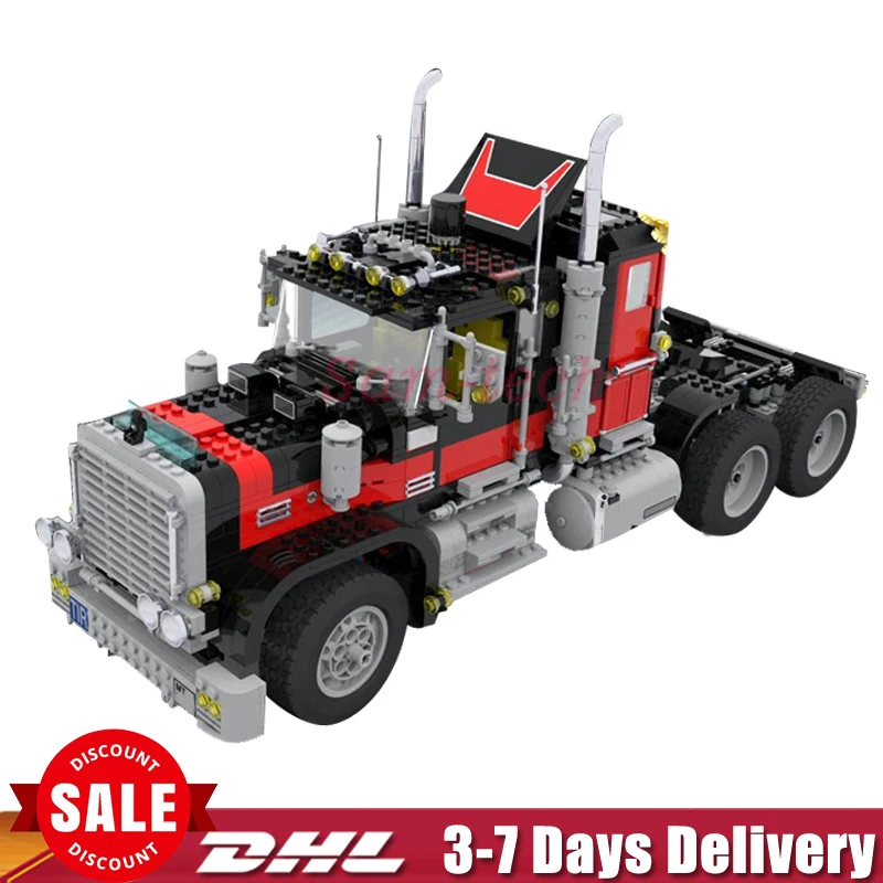 

Lepin 21015 Creative Series The American Black Cat Truck Set Educational Building Blocks Bricks Children Toys 1743pcs Model 5571