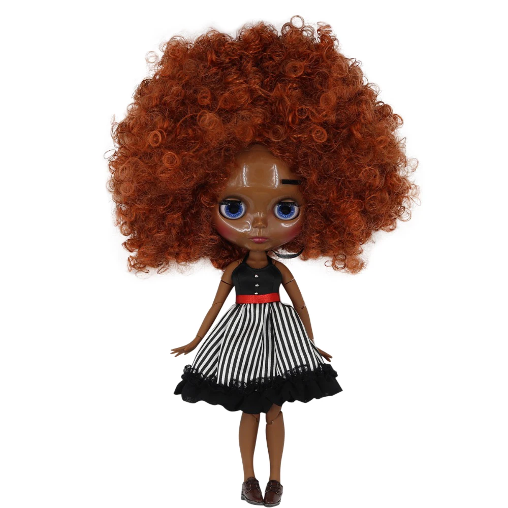 Ледяной DBS Blyth кукольные 1/6 bjd шарнирное тело супер черная кожа цвета: красный и
