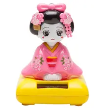 Игрушечная фигурка на солнечных батареях, японское кимоно Maiko Geisha